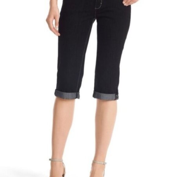 White House Black Market Denim - White House Black Market Pedal Pusher Capri Noir Jeans